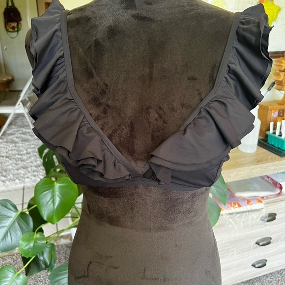 Michael Kors Other - Michael Kors Black Ruffle Bikini Top